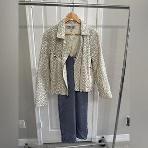 Brand new with tags H&M ribbed dress paired with cute motorcycle jacket